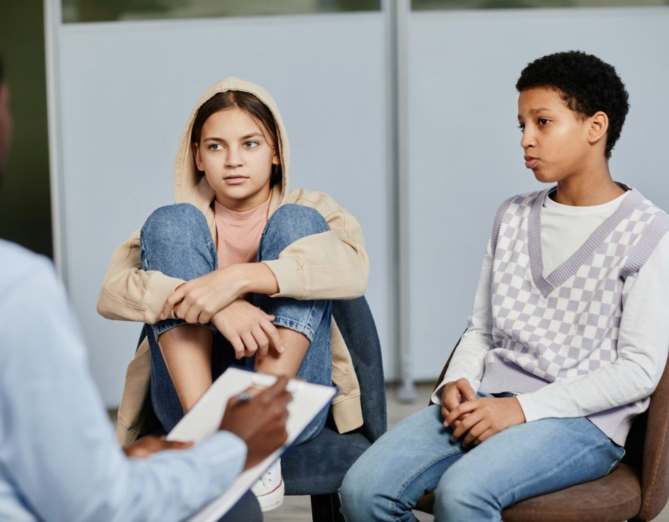 Teenagers in Therapy Session