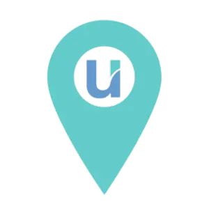 Map icon with the Embrace U logo in the middle.